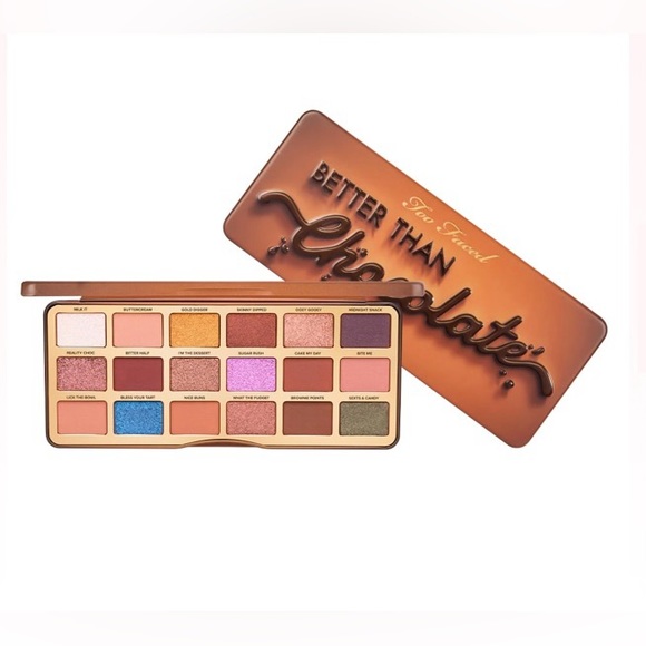 Too Faced Better Than Chocolate Cocoa Infused Eye Shadow Palette 18 Colors- New - Picture 1 of 11